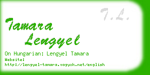 tamara lengyel business card